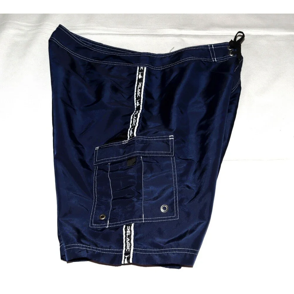 Pelagic Hook Up Men's Fishing Performance Outdoor Nylon Board Shorts Size 38